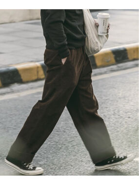 NON STOCK Vintage Corduroy Pants Men Pleated Casual Trousers Loose Workwear Pant